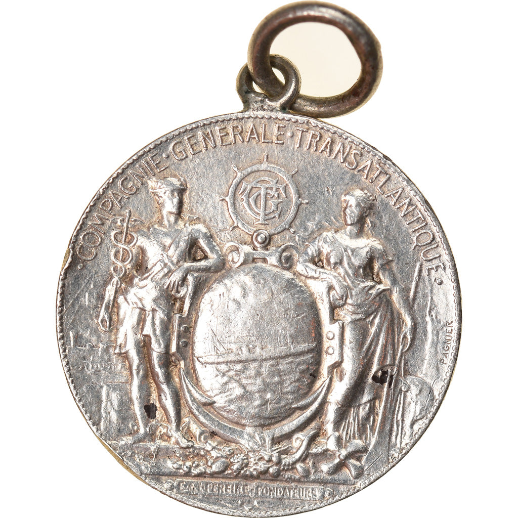 France, Médaille, Compagnie Générale Transatlantique, Havre/New-York