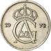 Moneta, Svezia, Gustaf VI, 25 Öre, 1972, BB, Rame-nichel, KM:836