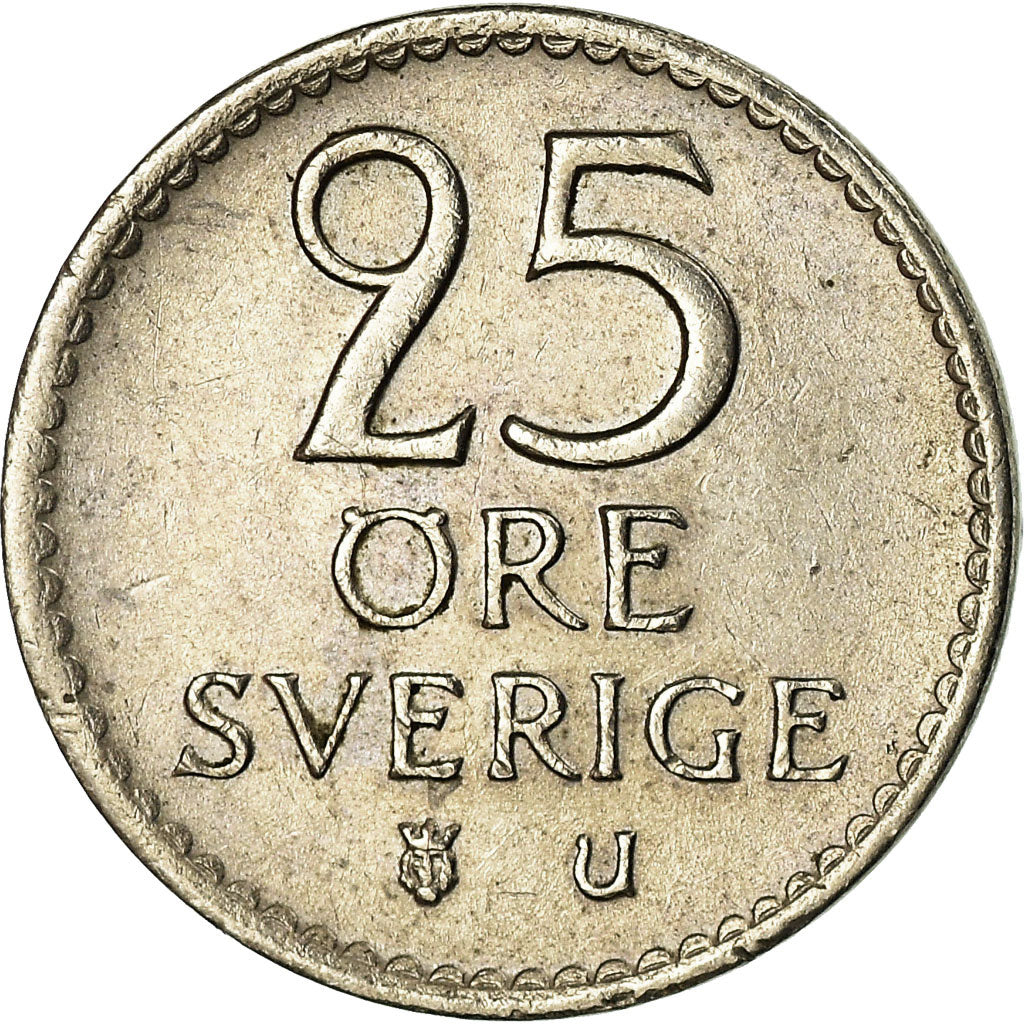 Moneta, Svezia, Gustaf VI, 25 Öre, 1972, BB, Rame-nichel, KM:836