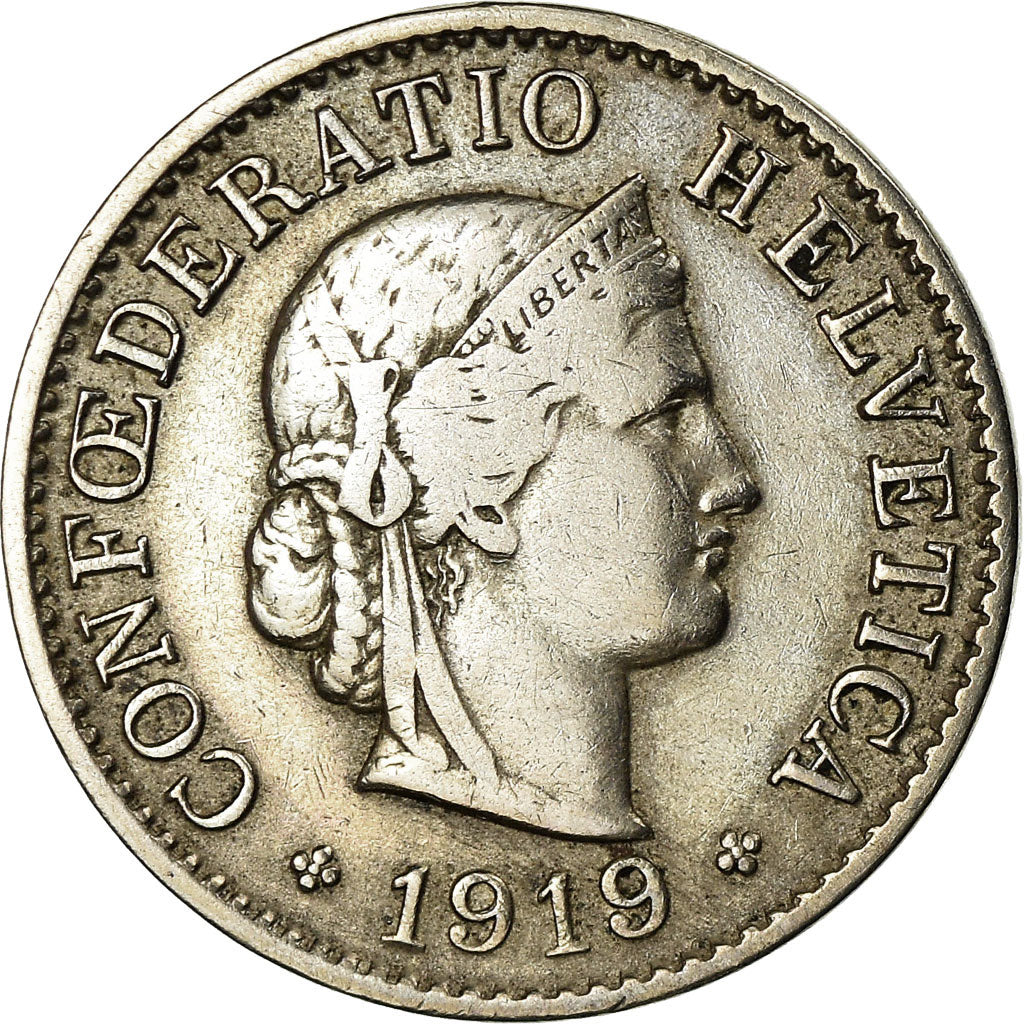 Monnaie, Suisse, 5 Rappen, 1919, Bern, TTB, Copper-nickel, KM:26