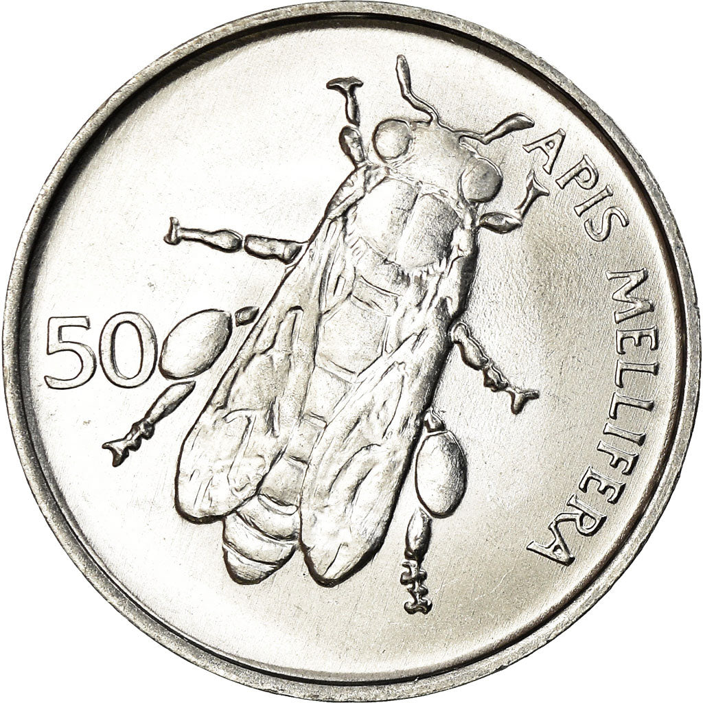 Coin, Slovenia, 50 Stotinov, 1995, EF(40-45), Aluminum, KM:3
