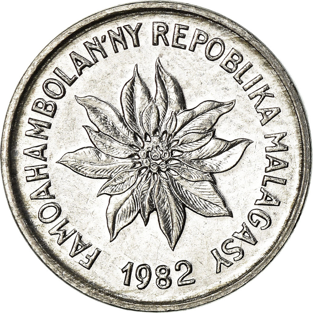 Coin, Madagascar, Franc, 1982, Paris, EF(40-45), Stainless Steel, KM:8