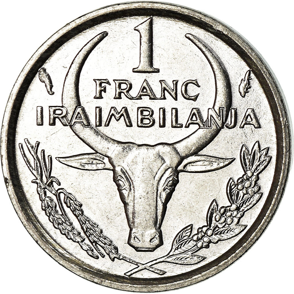 Coin, Madagascar, Franc, 1982, Paris, EF(40-45), Stainless Steel, KM:8