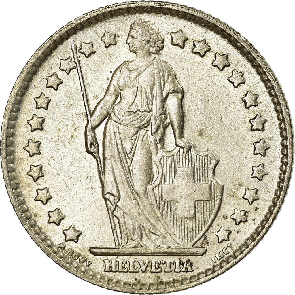 Coin, Switzerland, Franc, 1962, Bern, EF(40-45), Silver, KM:24