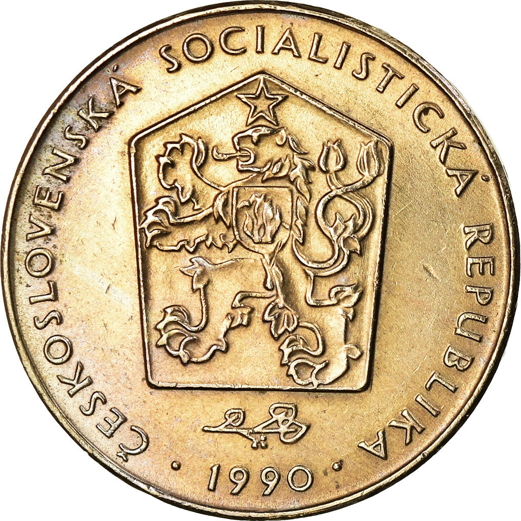 Münze, Tschechoslowakei, 2 Koruny, 1990, SS, Copper-nickel, KM:75