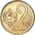 Moneta, Czechosłowacja, 2 Koruny, 1990, EF(40-45), Miedź-Nikiel, KM:75