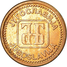 Coin, Yugoslavia, Dinar, 1992, EF(40-45), Brass, KM:149