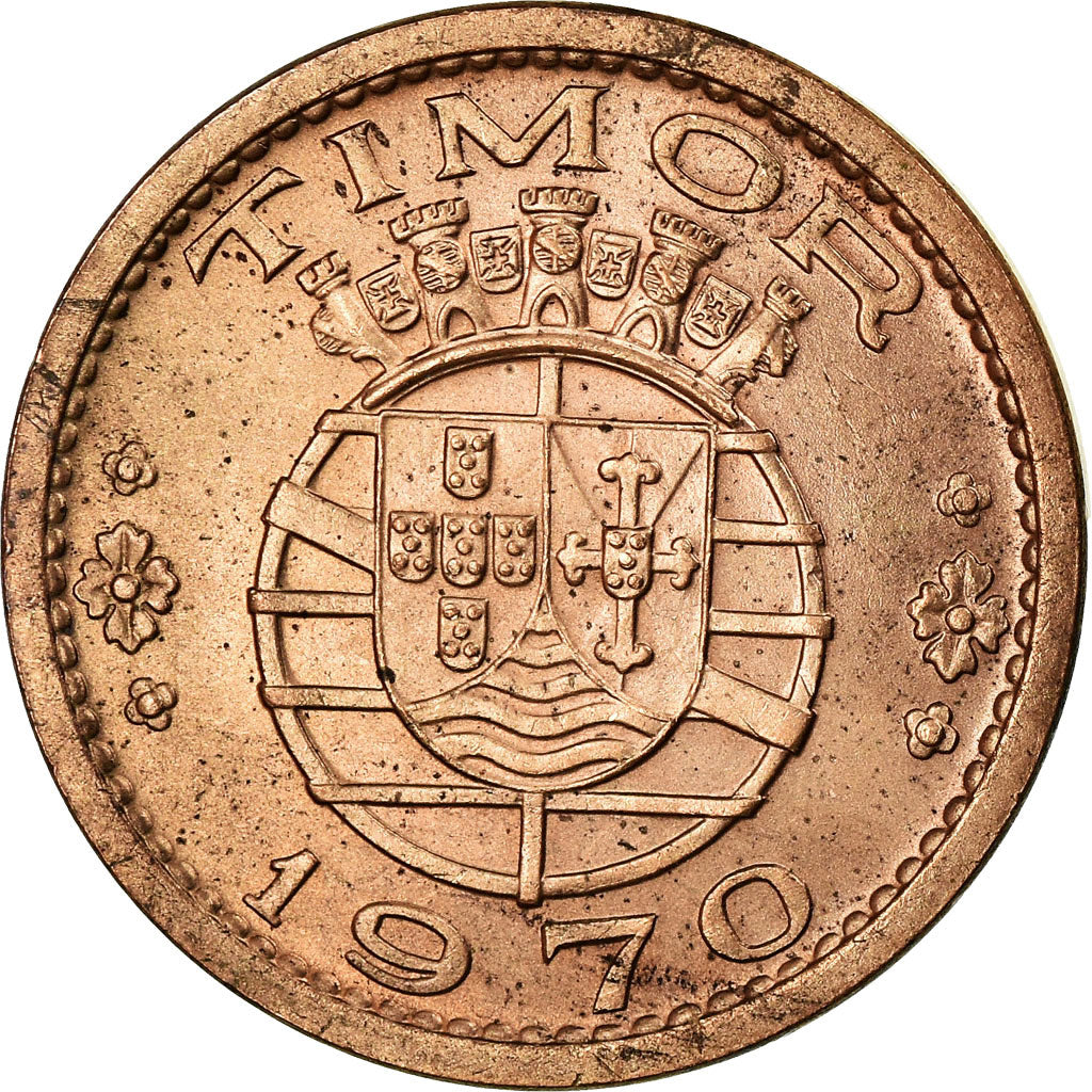 Coin, Timor, 50 Centavos, 1970, Lisbon, EF(40-45), Bronze, KM:18