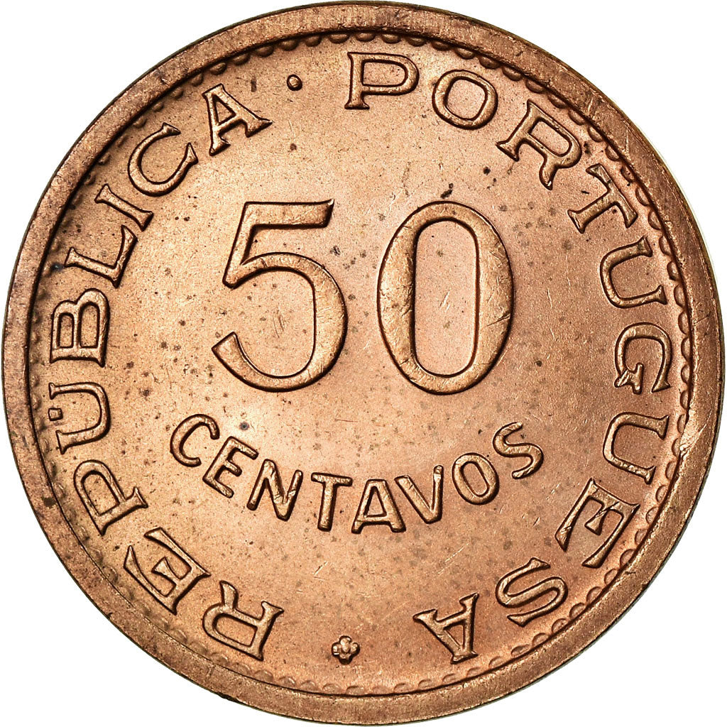 Coin, Timor, 50 Centavos, 1970, Lisbon, EF(40-45), Bronze, KM:18