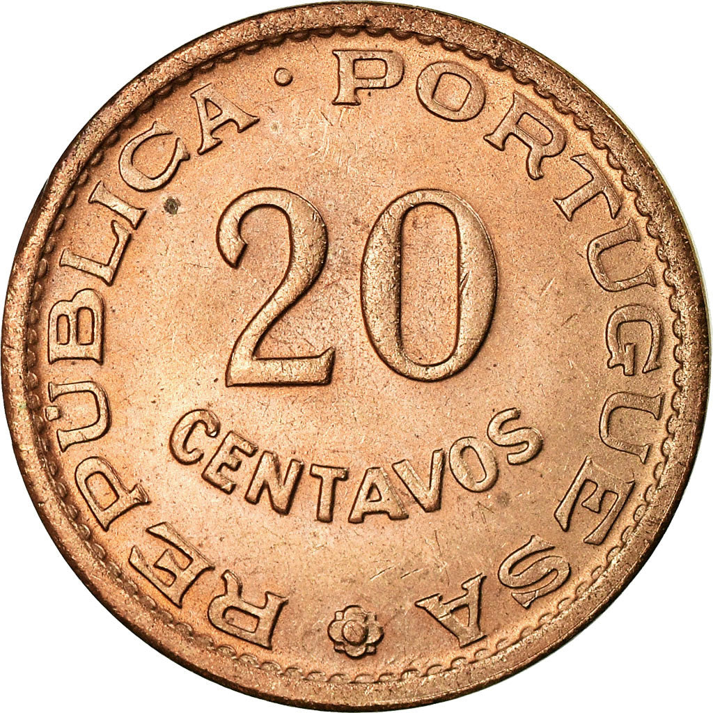 Coin, Timor, 20 Centavos, 1970, Lisbon, EF(40-45), Bronze, KM:17