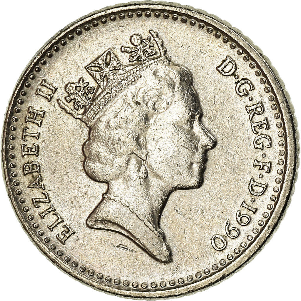 Münze, Großbritannien, Elizabeth II, 5 Pence, 1990, S, Copper-nickel, KM:937b