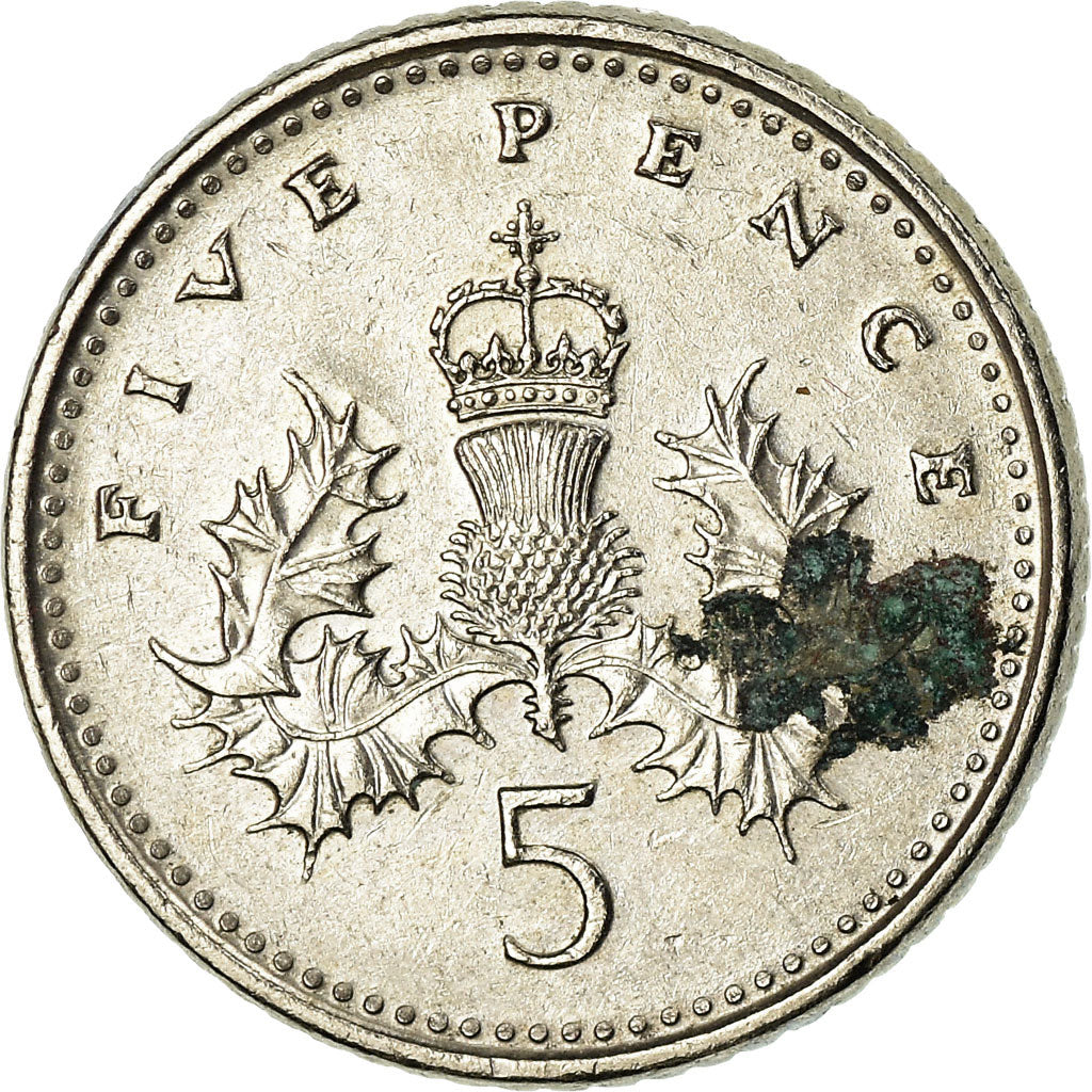 Münze, Großbritannien, Elizabeth II, 5 Pence, 1990, S, Copper-nickel, KM:937b