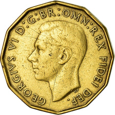 Coin, Great Britain, George VI, 3 Pence, 1952, EF(40-45), Nickel-brass, KM:873