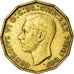 Coin, Great Britain, George VI, 3 Pence, 1952, EF(40-45), Nickel-brass, KM:873