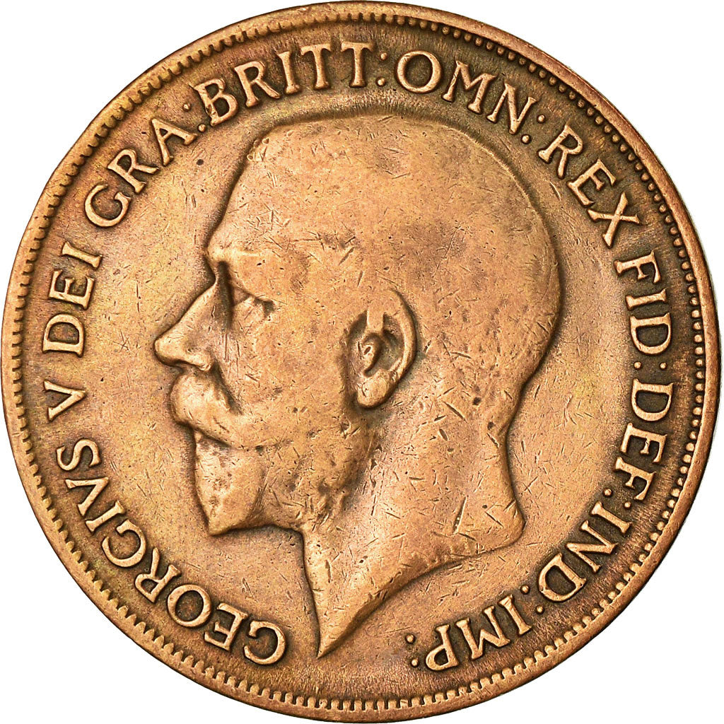 Coin, Great Britain, George V, Penny, 1918, EF(40-45), Bronze, KM:810