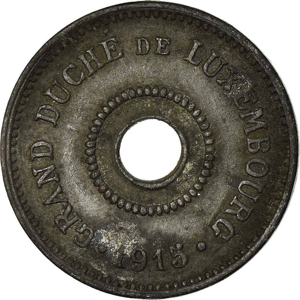 Moneta, Luksemburg, Marie Adelaide, 10 Centimes, 1915, VF(30-35), Cynk, KM:28