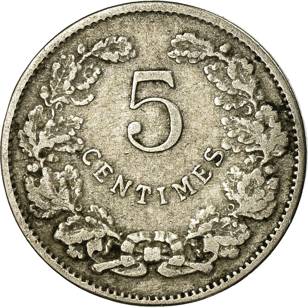 Coin, Luxembourg, William IV, 5 Centimes, 1908, VF(30-35), Copper-nickel, KM:26