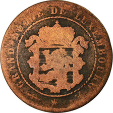 Coin, Luxembourg, William III, 2-1/2 Centimes, 1854, Utrecht, VF(30-35), Bronze