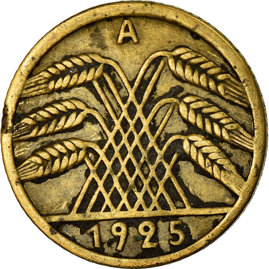 Coin, GERMANY, WEIMAR REPUBLIC, 5 Reichspfennig, 1925, Berlin, VF(30-35)