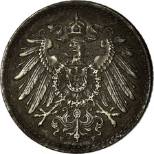 Moneta, NIEMCY - IMPERIUM, 5 Pfennig, 1918, Muldenhütten, VF(30-35), Żelazo