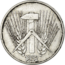 Moneda, REPÚBLICA DEMOCRÁTICA ALEMANA, 5 Pfennig, 1952, Berlin, BC+, Aluminio