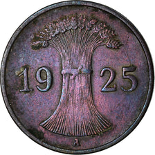Coin, GERMANY, WEIMAR REPUBLIC, Reichspfennig, 1925, Berlin, VF(30-35), Bronze