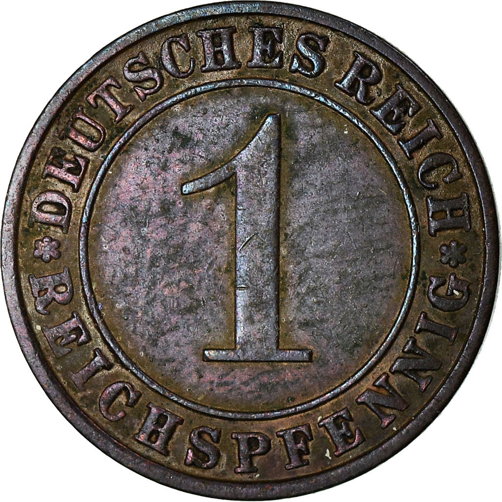 Coin, GERMANY, WEIMAR REPUBLIC, Reichspfennig, 1925, Berlin, VF(30-35), Bronze