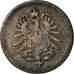 Moneda, ALEMANIA - IMPERIO, Wilhelm I, Pfennig, 1886, Berlin, BC+, Cobre, KM:1