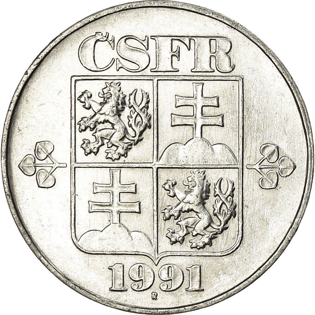 Coin, Czechoslovakia, 10 Haleru, 1991, EF(40-45), Aluminum, KM:146