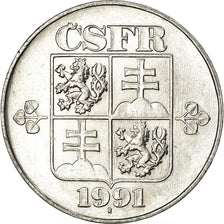 Coin, Czechoslovakia, 10 Haleru, 1991, EF(40-45), Aluminum, KM:146