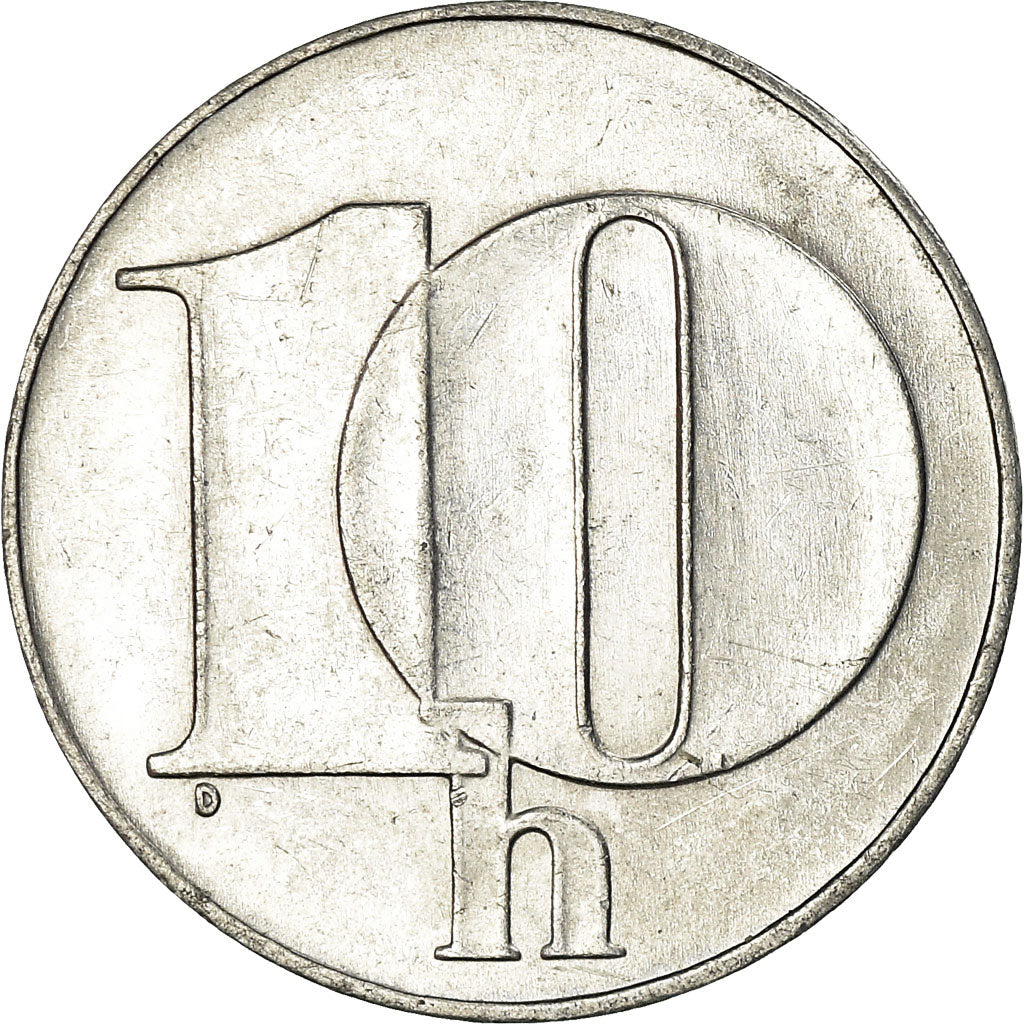 Coin, Czechoslovakia, 10 Haleru, 1991, EF(40-45), Aluminum, KM:146