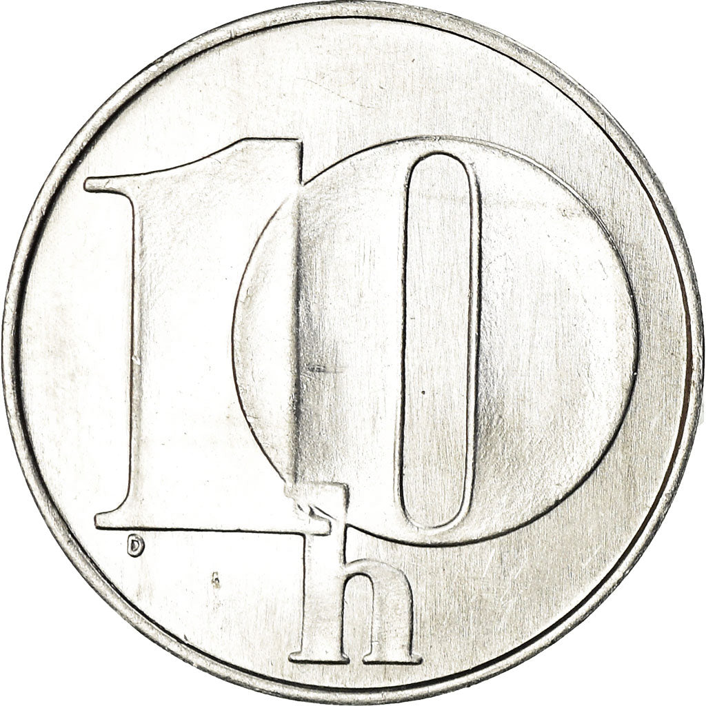 Coin, Czechoslovakia, 10 Haleru, 1992, EF(40-45), Aluminum, KM:146