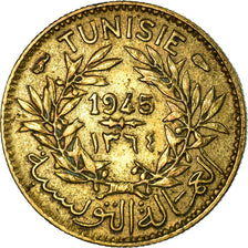 Coin, Tunisia, Anonymous, 50 Centimes, 1945, Paris, EF(40-45), Aluminum-Bronze