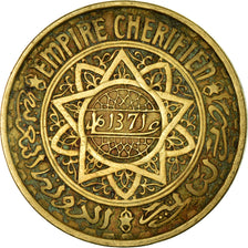 Coin, Morocco, Mohammed V, 50 Francs, 1951, Paris, VF(30-35), Aluminum-Bronze
