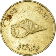 Coin, MALDIVE ISLANDS, 2 Rufiyaa, 1995, VF(30-35), Nickel-brass, KM:88