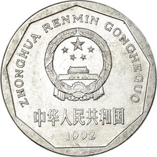 Coin, CHINA, PEOPLE'S REPUBLIC, Jiao, 1992, EF(40-45), Aluminum, KM:335