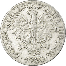 Moneta, Polonia, 5 Zlotych, 1960, Warsaw, MB+, Alluminio, KM:47