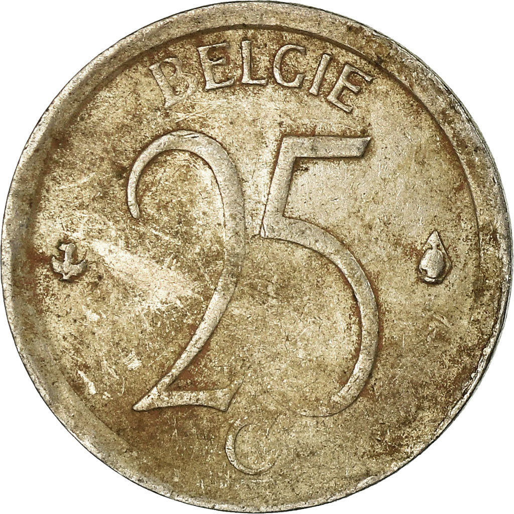 Munten, België, 25 Centimes, 1968, Brussels, FR+, Copper-nickel, KM:154.1