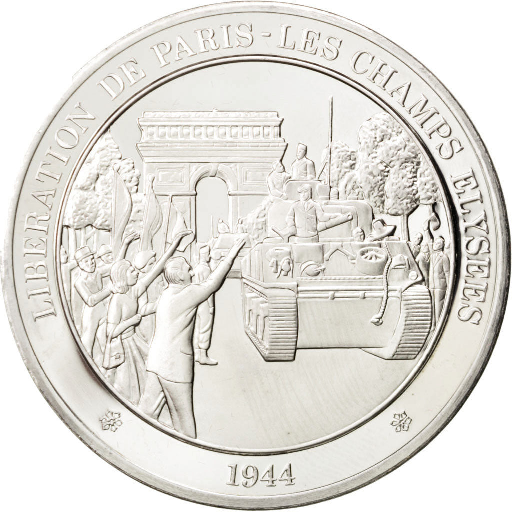 FRANCE, History, French Fifth Republic, Medal, MS(65-70), Silver, 44, 37.10