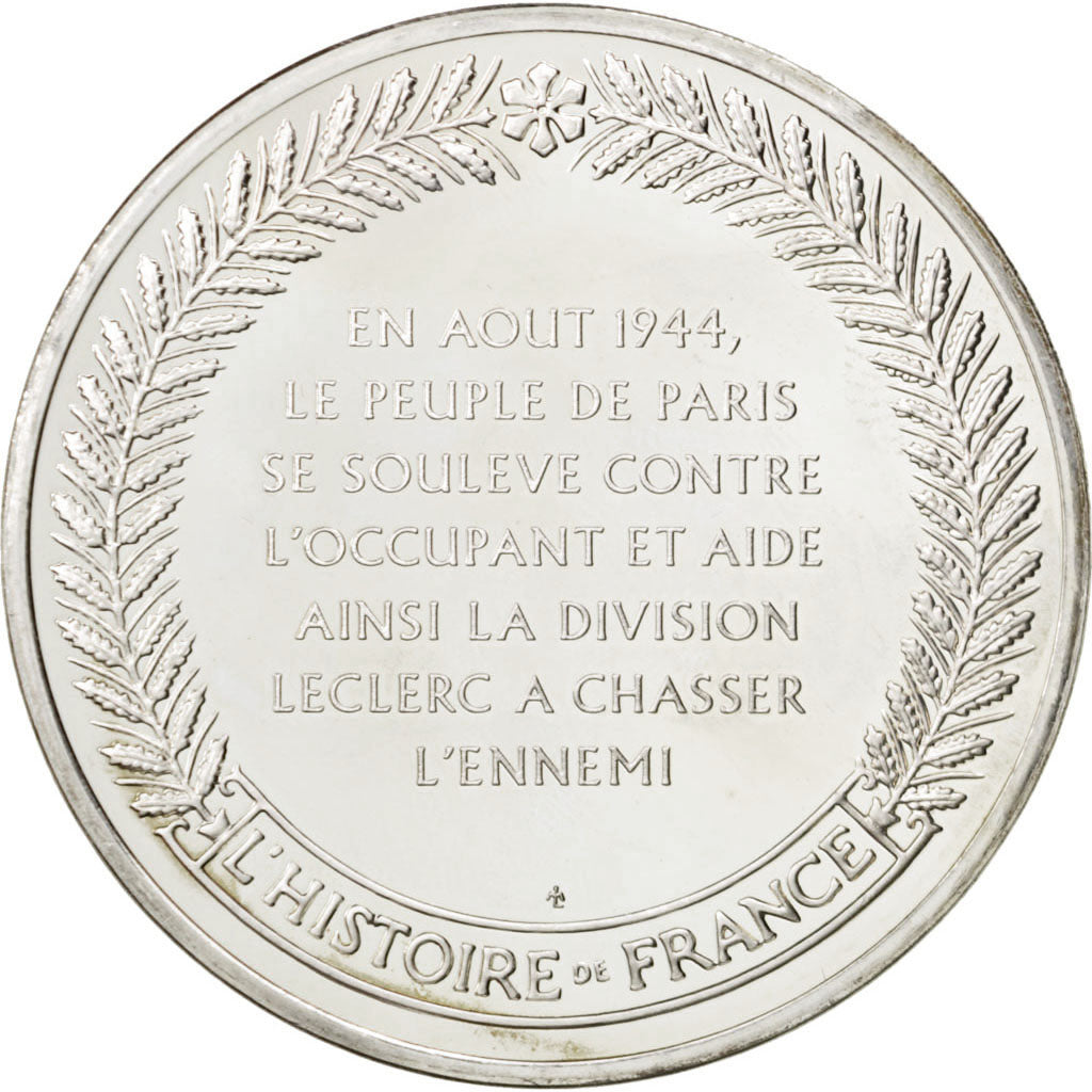 FRANCE, History, French Fifth Republic, Medal, MS(65-70), Silver, 44, 37.10