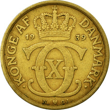 Monnaie, Danemark, Christian X, Krone, 1939, Copenhagen, TTB, Aluminum-Bronze