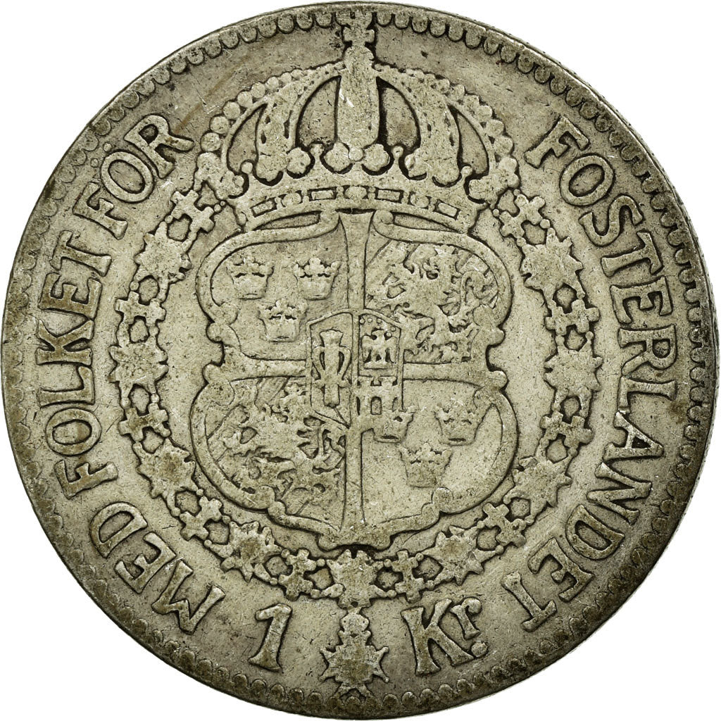 Münze, Schweden, Gustaf V, Krona, 1916, S, Silber, KM:786.1