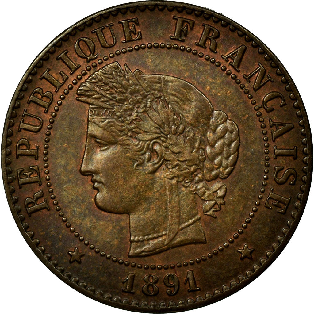 Coin, France, Cérès, Centime, 1891, Paris, AU(55-58), Bronze, KM:826.1