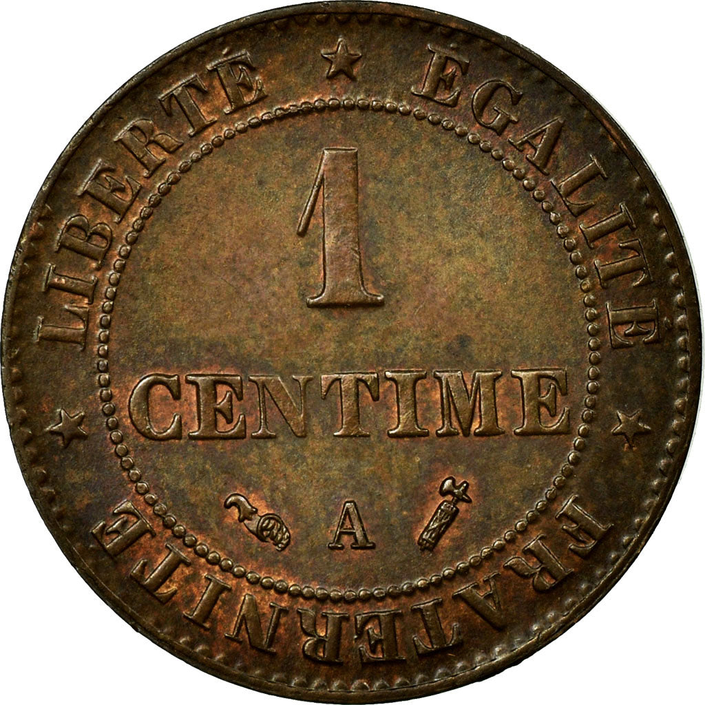 Coin, France, Cérès, Centime, 1891, Paris, AU(55-58), Bronze, KM:826.1