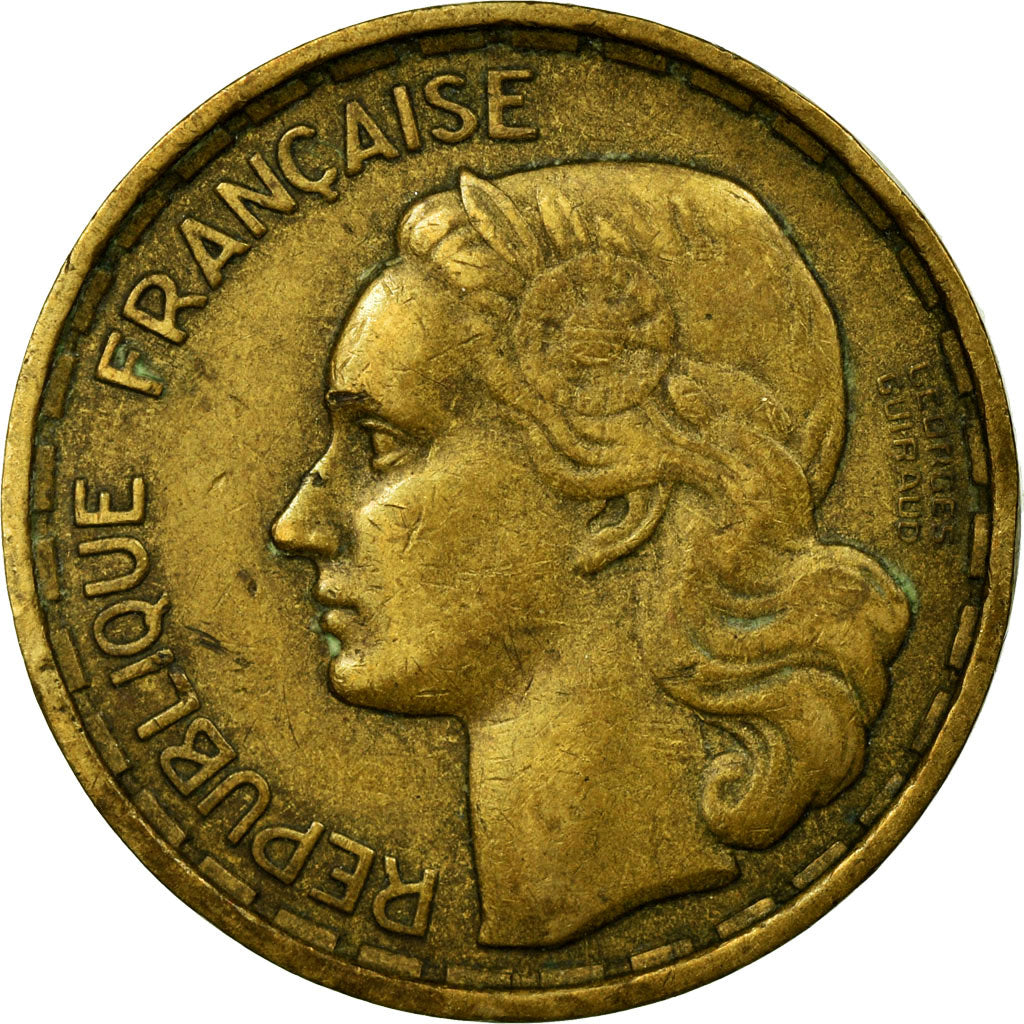 Coin, France, Guiraud, 20 Francs, 1950, Paris, VF(30-35), Aluminum-Bronze
