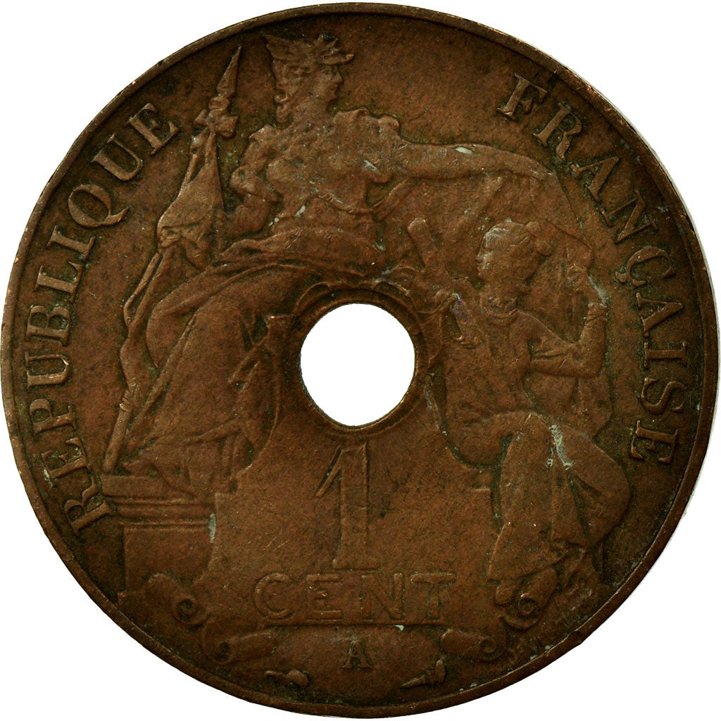 Monnaie, FRENCH INDO-CHINA, Cent, 1912, Paris, TTB, Bronze, KM:12.1