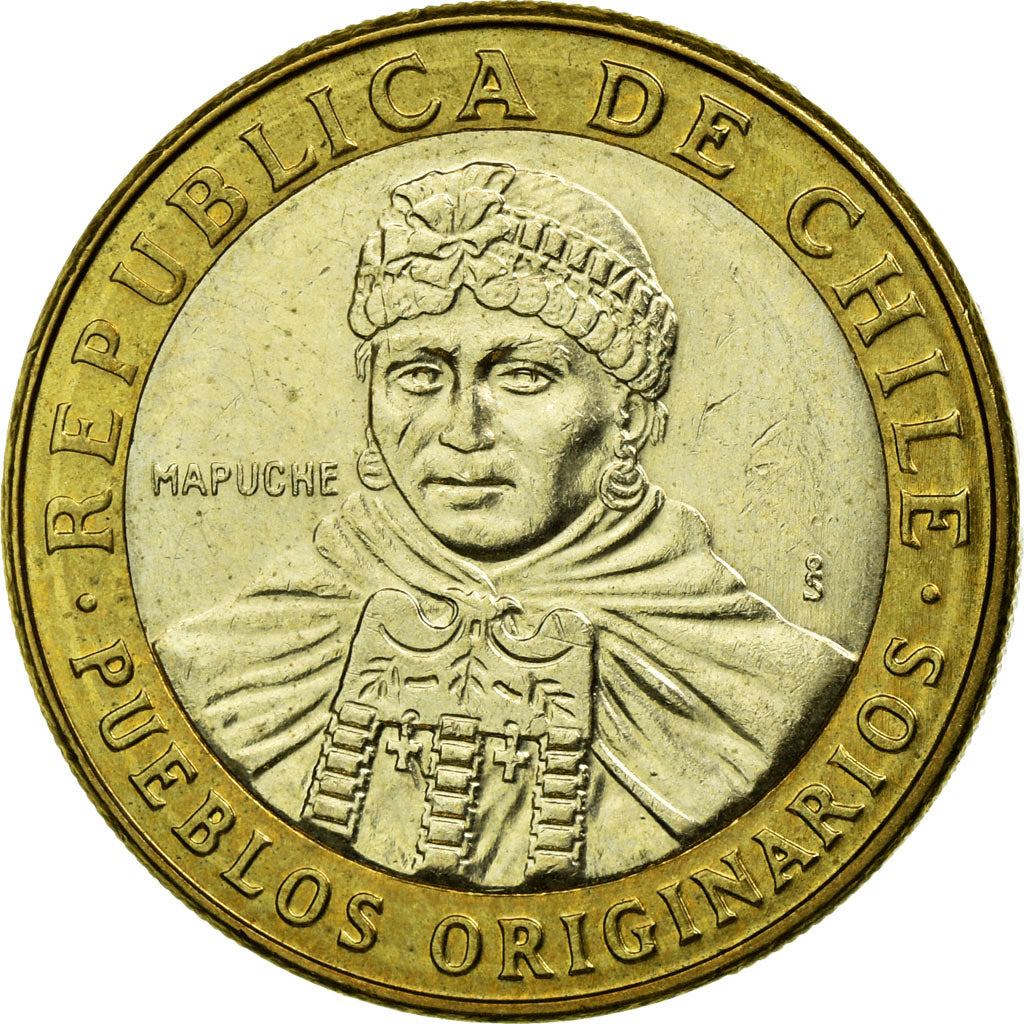 Coin, Chile, 100 Pesos, 2012, Santiago, EF(40-45), Bi-Metallic, KM:236