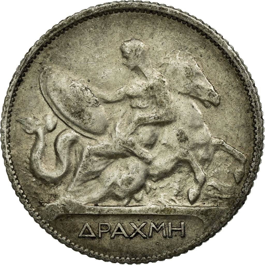 Coin, Greece, George I, Drachma, 1910, VF(30-35), Silver, KM:60