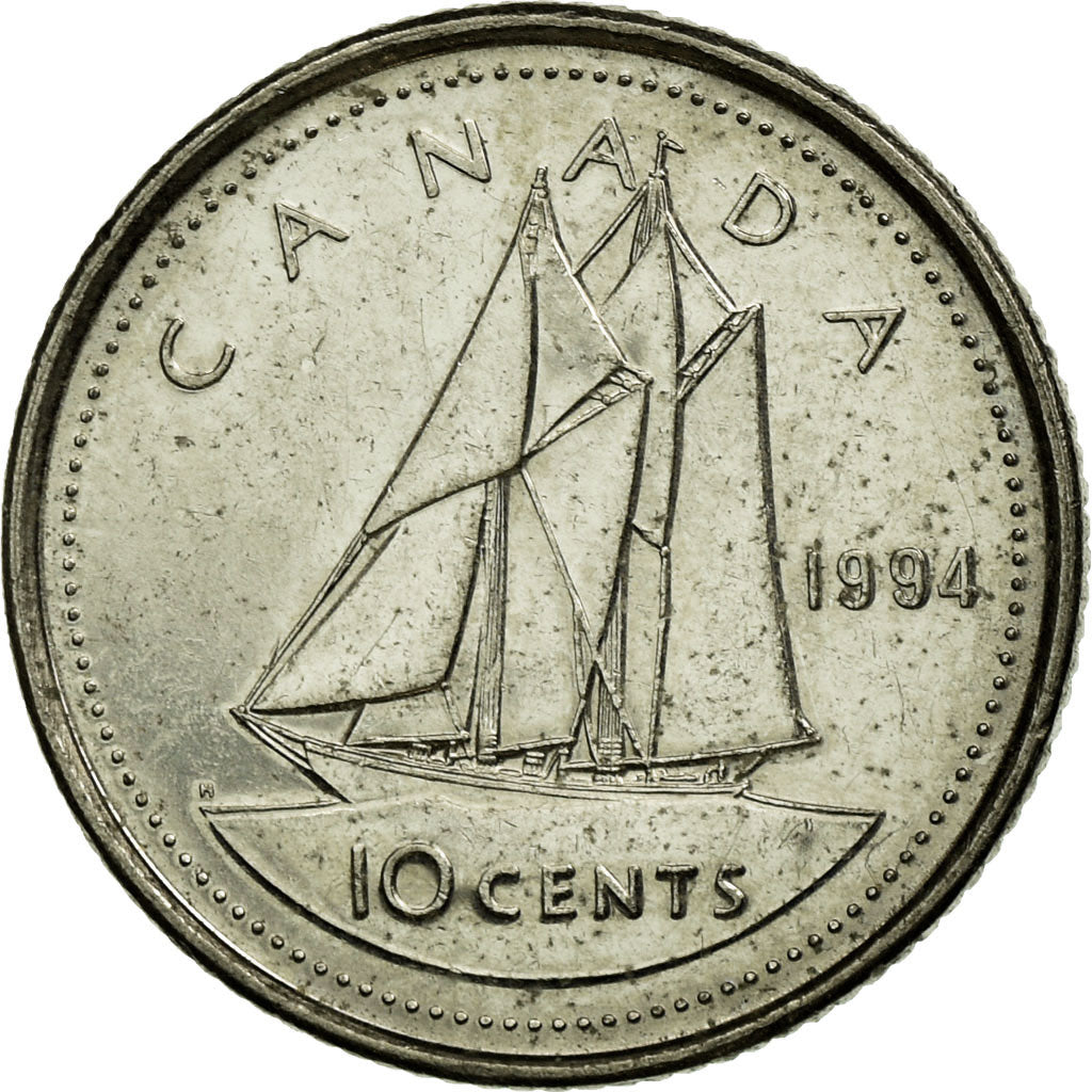 Monnaie, Canada, Elizabeth II, 10 Cents, 1994, Royal Canadian Mint, Winnipeg