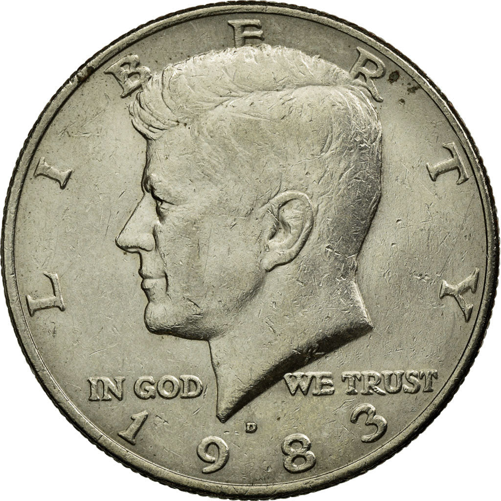 Coin, United States, Kennedy Half Dollar, Half Dollar, 1983, U.S. Mint, Denver